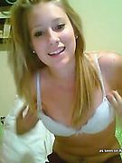 Hot blonde teen masturbating on webcam